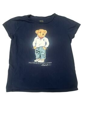 Polo Ralph Lauren Preppy Bear Blue T-Shirt Kids XS